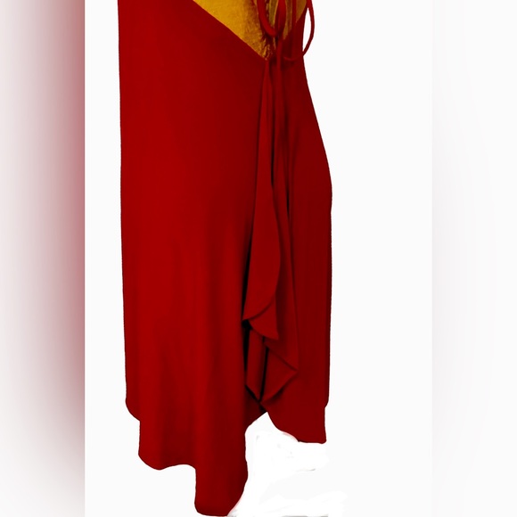 MODA International Victoria’s Secret Ruched Train back Red Cocktail Dress S - Picture 6 of 7
